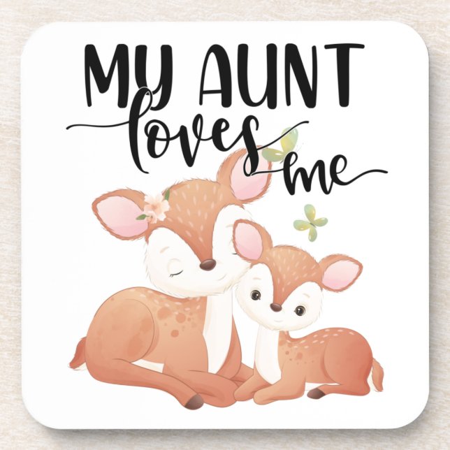 Tor und Fawn My Tante Lieben Getränkeuntersetzer (Vorderseite)