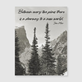 Tor zu einer neuen Welt im Gebirge Magnetkarte