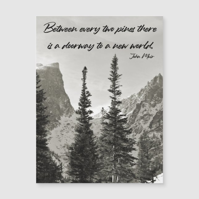 Tor zu einer neuen Welt im Gebirge Magnetkarte (Vorderseite)