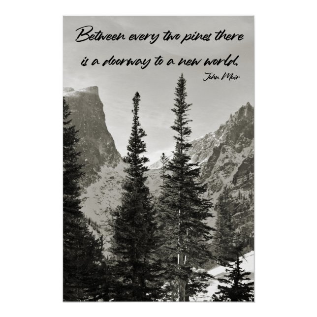 Tor zu einer neuen Welt im Gebirge Poster (Vorderseite)