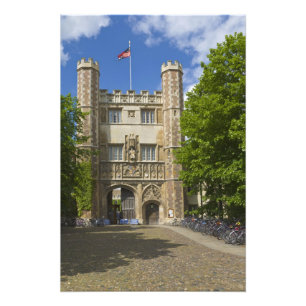 Tor zu Trinity College und Reihen von Fahrrädern, Fotodruck