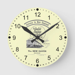 Tor zum Neuengland,New Haven Railroad Runde Wanduhr