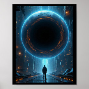 Tor zum unbekannten Dimension-Aufkleber Poster