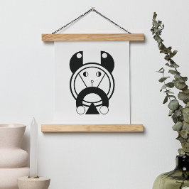 Tora Tiger Geometric Zodiac Wandteppich Mit Holzrahmen