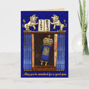 Torah in der offenen Arche Feiertagskarte