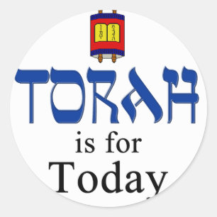 Torah ist für heute runder aufkleber
