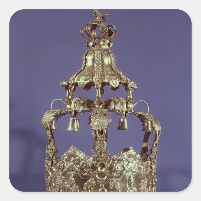 Torah Krone Quadratischer Aufkleber (Vorderseite)