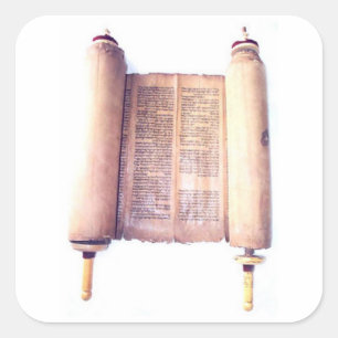 TORAH QUADRATISCHER AUFKLEBER