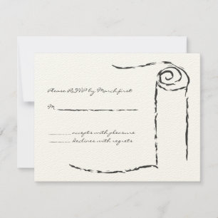 Torah Scroll Bar Mitzvah UAWG RSVP Karte