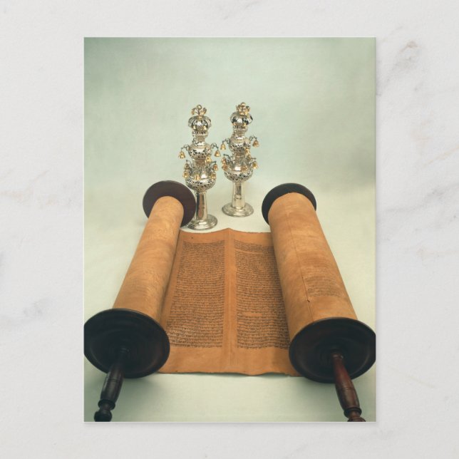 Torah Scroll mit Silver Crown Finalspiel Postkarte (Vorderseite)