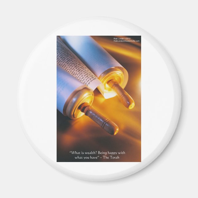 Torah-Weisheit (Reichtum/Glück) Geschenke, Tasse u Magnet (Vorne)