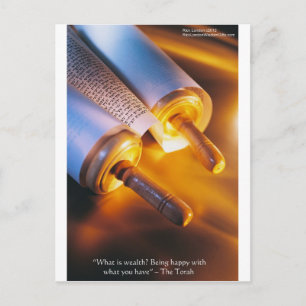 Torah-Weisheit (Reichtum/Glück) Geschenke, Tassen  Postkarte