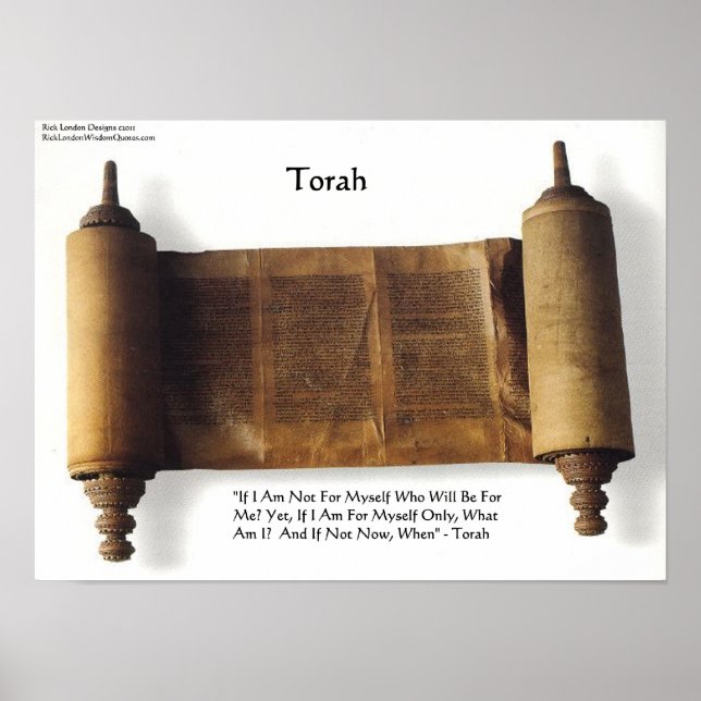 Torah "Wenn nicht für mich selbst" Weisheit Zitat  Poster (Vorne)