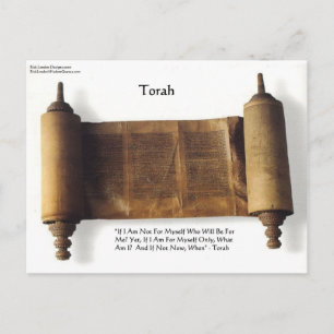 Torah "Wenn nicht für mich selbst" Weisheit Zitat  Postkarte