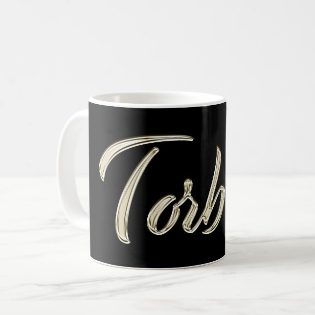 Torben Name whitegold Tasse Teetasse Kaffeetasse (Vorderseite Links)