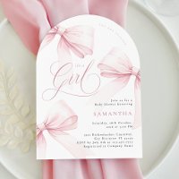 Torbogen Rosa Schleifen Mädchen Baby Shower