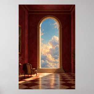 Torbogen zum goldenen Himmel - Surrealistische Kun Poster