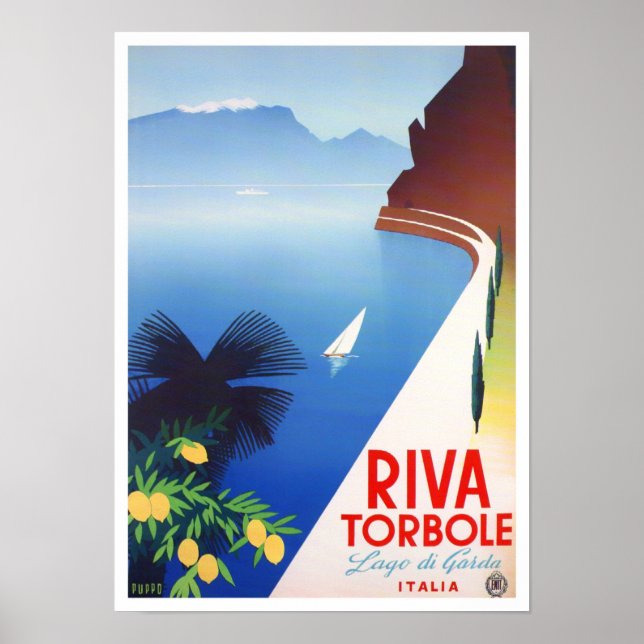 Torbole Garda Lake Italien Vintage Reise Poster (Vorne)
