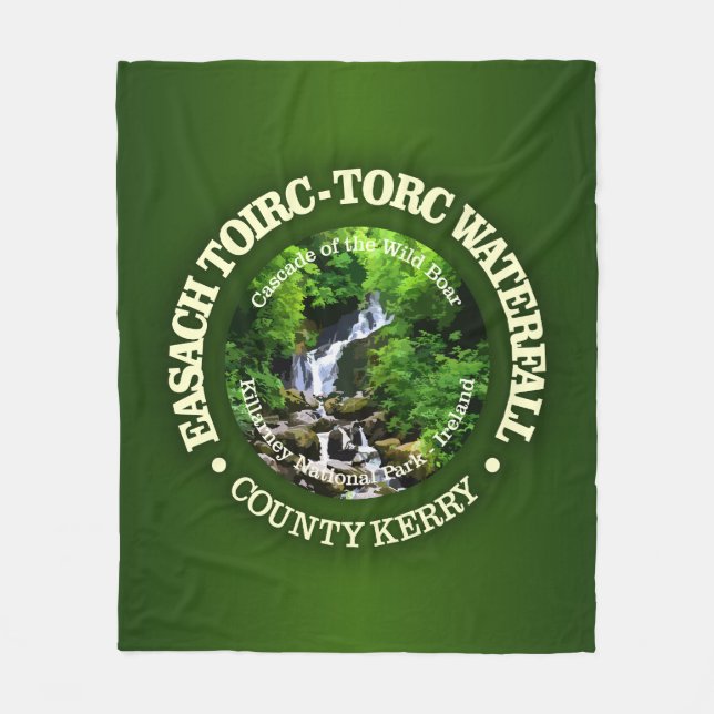 Torc Waterfall (rd) Fleecedecke (Vorderseite)