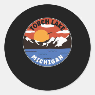 Torch Lake - Michigan Runder Aufkleber