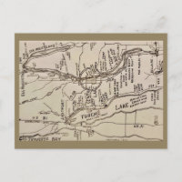 Torch Lake Michigan Vintage Karte