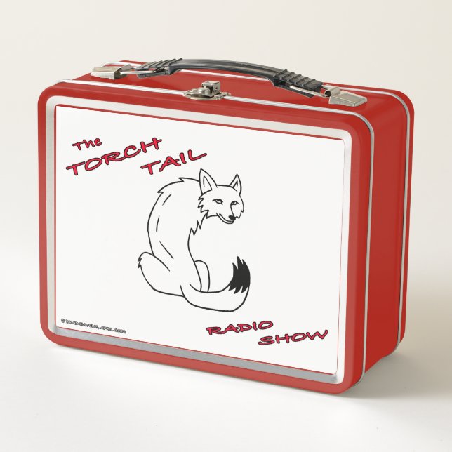 Torch Schwanz & Leaping Coyote beim Red Metal Lunc Metall Brotdose (Vorderseite)