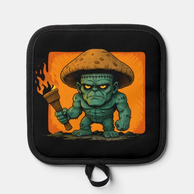 Torch & Temper – Mushroom Beast Design Topflappen (Vorderseite)