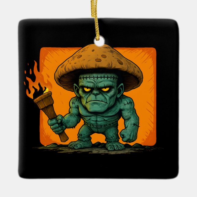 Torch & Temper – Pilz-Biest-Design Keramikornament (Vorderseite)