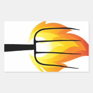 Torch und Pitchfork Rechteckiger Aufkleber