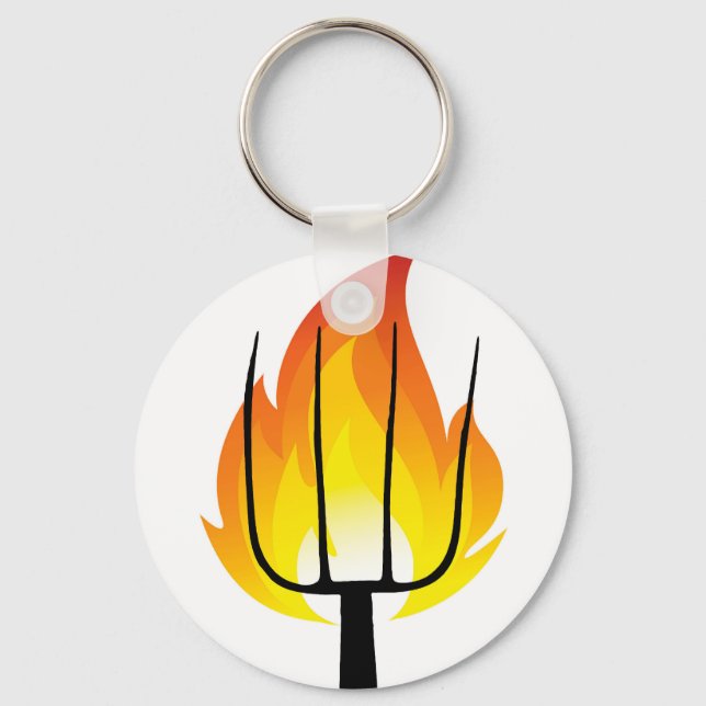 Torch und Pitchfork Schlüsselanhänger (Vorderseite)