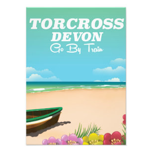 Torcross, Devon Strandurlaub-Poster Fotodruck