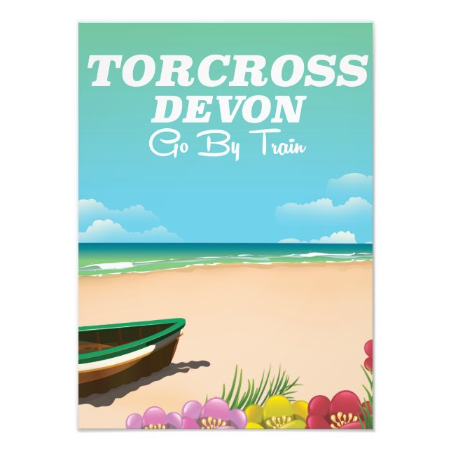 Torcross, Devon Strandurlaub-Poster Fotodruck (Vorne)
