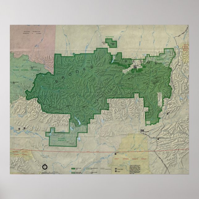 Tore der Arktis-Nationalschutzkarte Poster (Vorne)