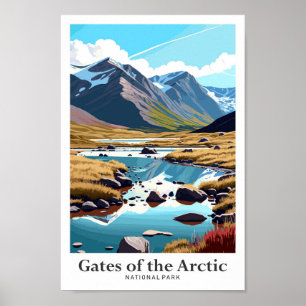 Tore der arktischen Alaska Vintage Reise Poster