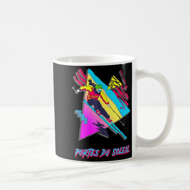 Tore der lebendigen Sonne Retro-Ski fahren Ski Ski Kaffeetasse (Rechts)