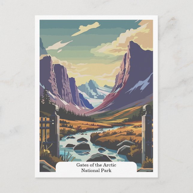 Tore des Arktischen Nationalparks, Alaska USA Postkarte (Vorderseite)