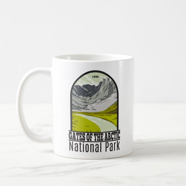 Tore des Arktischen Nationalparks Alaska Vintag Kaffeetasse (Links)