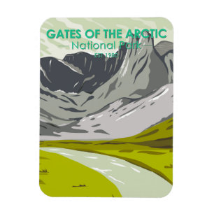 Tore des Arktischen Nationalparks Alaska Vintag Magnet