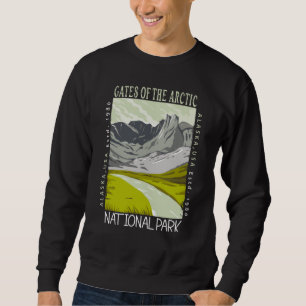 Tore des Arktischen Nationalparks Retro gestört Sweatshirt