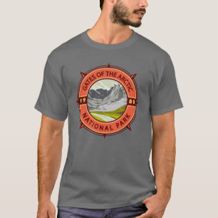 Tore des Arktischen Nationalparks Retro Kompass T-Shirt