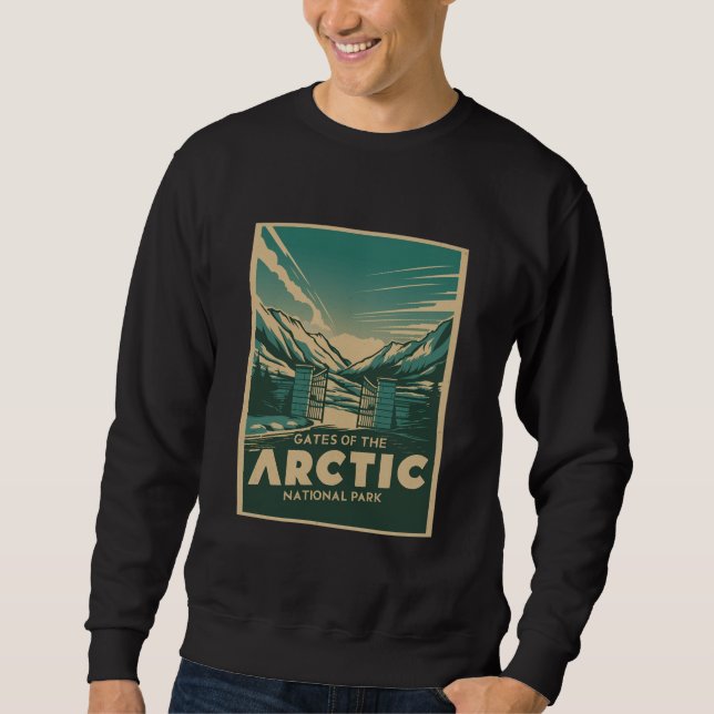 Tore des Arktischen Nationalparks Vintag Sweatshirt (Vorderseite)