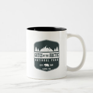 Tore des arktischen Nationalparks Zweifarbige Tasse