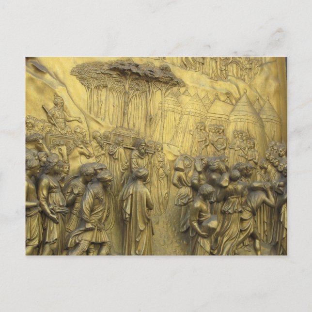 Tore des Paradies Türpaneels Postkarte (Vorderseite)