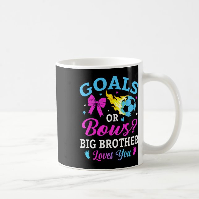 Tore oder Schleifen großer Bruder liebt dich Fußba Kaffeetasse (Rechts)