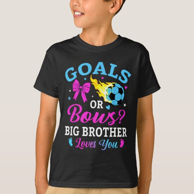 Tore oder Schleifen großer Bruder liebt dich Fußba T-Shirt (Vorderseite)