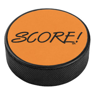 Tore orange Hockeypuck Eishockey Puck