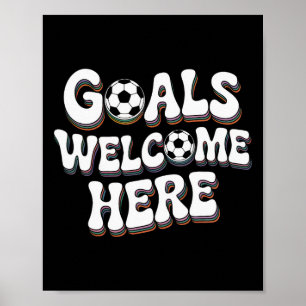 Tore sind hier willkommen Retro-Fußball _2  Poster