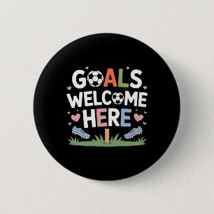 Tore sind hier willkommen Retro-Fußball Button