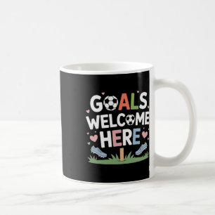 Tore sind hier willkommen Retro-Fußball Kaffeetasse
