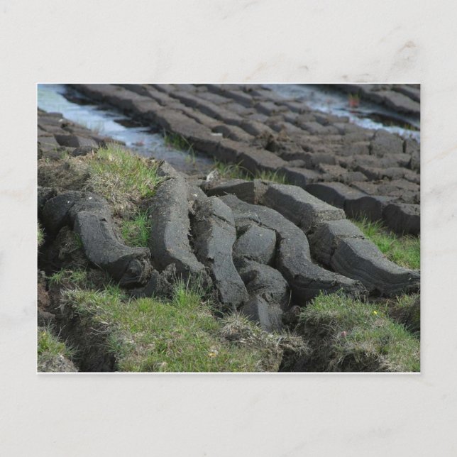 Torfschneiden Postkarte (Vorderseite)